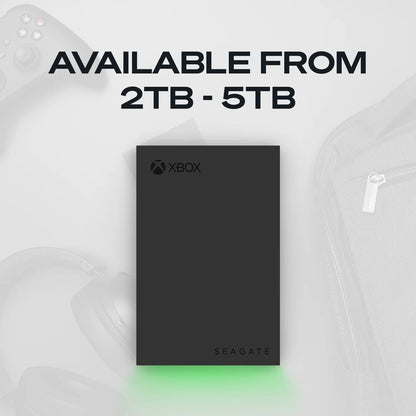 Game Drive for Xbox 2TB External USB 3.2 Gen 1 Hard Drive Xbox Certified with Green LED Bar (STKX2000403)