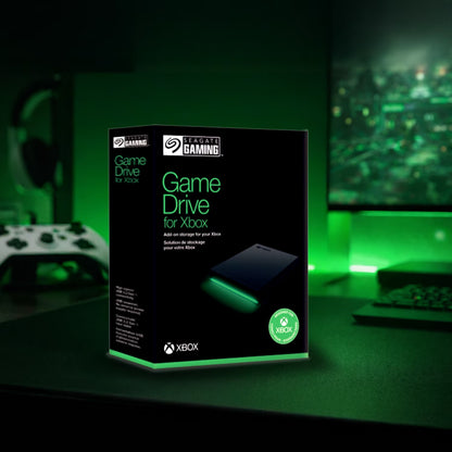 Game Drive for Xbox 2TB External USB 3.2 Gen 1 Hard Drive Xbox Certified with Green LED Bar (STKX2000403)